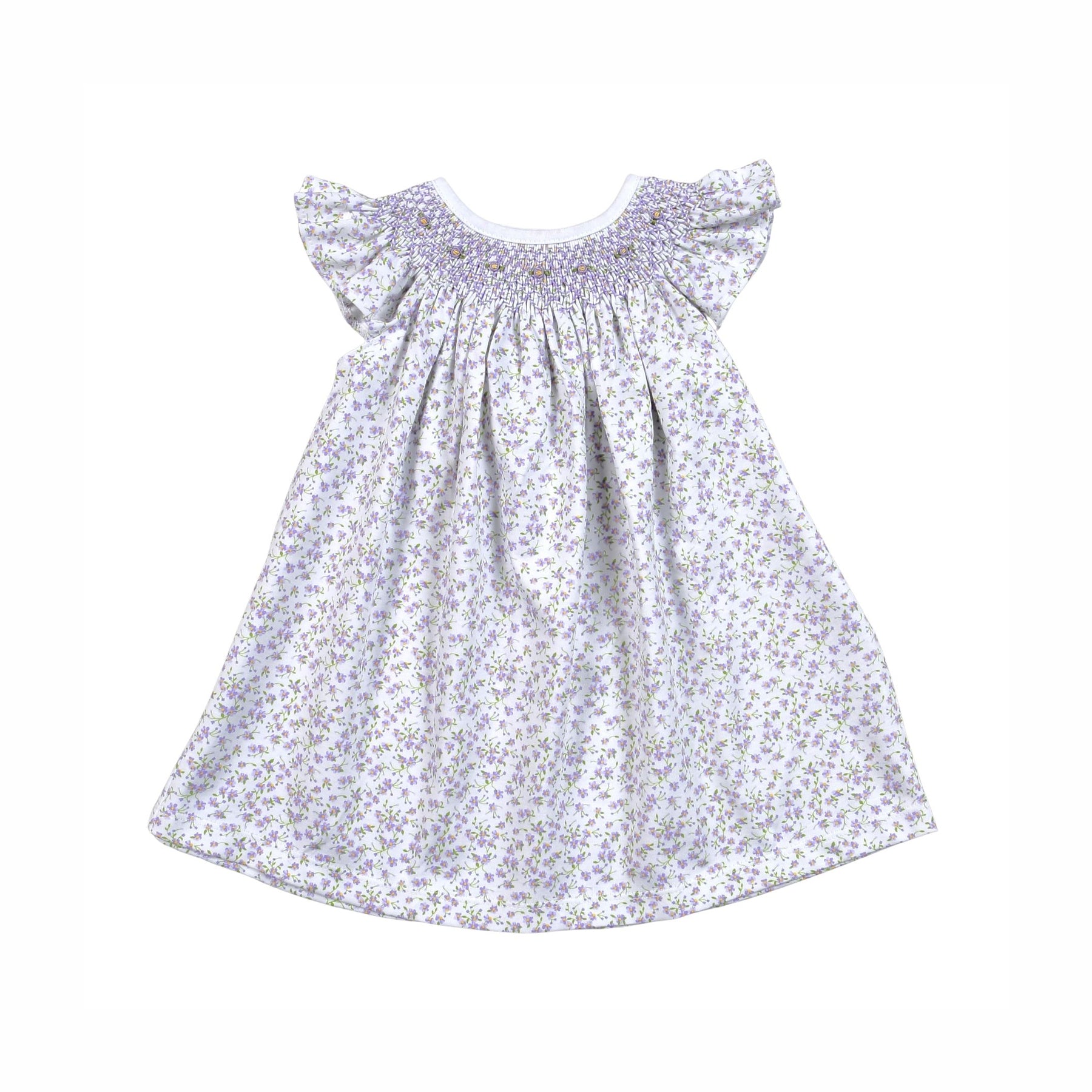 purple smocked bishop dress Girl's Lilac Lady Smocked Bishop Dress in Purple size 6