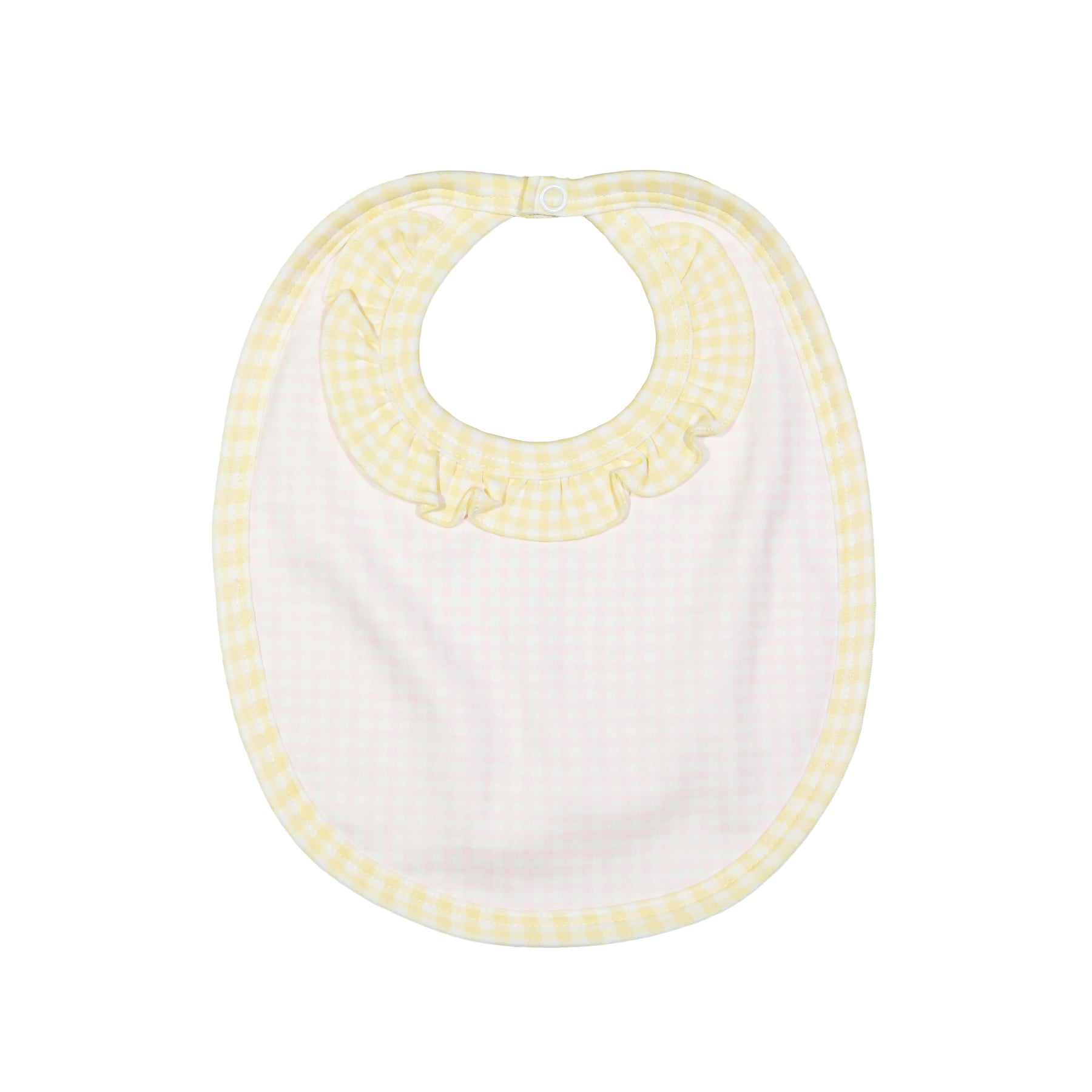 LAY-218 Layla Pink and Yellow Pima Bib