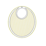 YEL-218 Yellow  Gingham Pima Bib