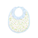 BELLE BLUE/PINK FLORAL PIMA BIB