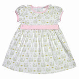 PKU-240 PINK BUNNIES PIMA DRESS