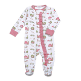 XFG-299 Christmas in the Farm Pima Zipper Footie