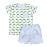 ALB-220 BLUE ALLIGATORS SHORT SET