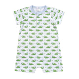 ALB-233 BLUE ALLIGATORS ROMPER