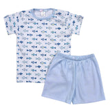 BFS-220 BLUE FISHES SHORT SET