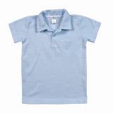 BSS-310 BLUE STRIPES  COLLARED  T-SHIRT