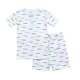 ALR-199 BLUE ALLIGATORS PIMA TWO PIECES LOUGEWEAR