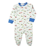 VPL-299 Vintage Airplanes Pima Zipper Footie