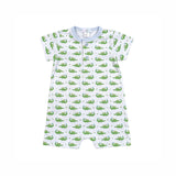 ALB-233 BLUE ALLIGATORS ROMPER