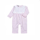 BPI-934 PINK STRIPES PIMA BIB PLAYSUIT