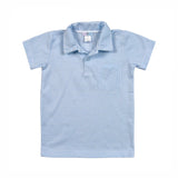 BSS-310 BLUE STRIPES  COLLARED  T-SHIRT