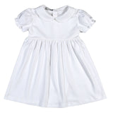 WHI-040 WHITE PIMA DRESS/NO DIAPER COVER 2T,3T,4T