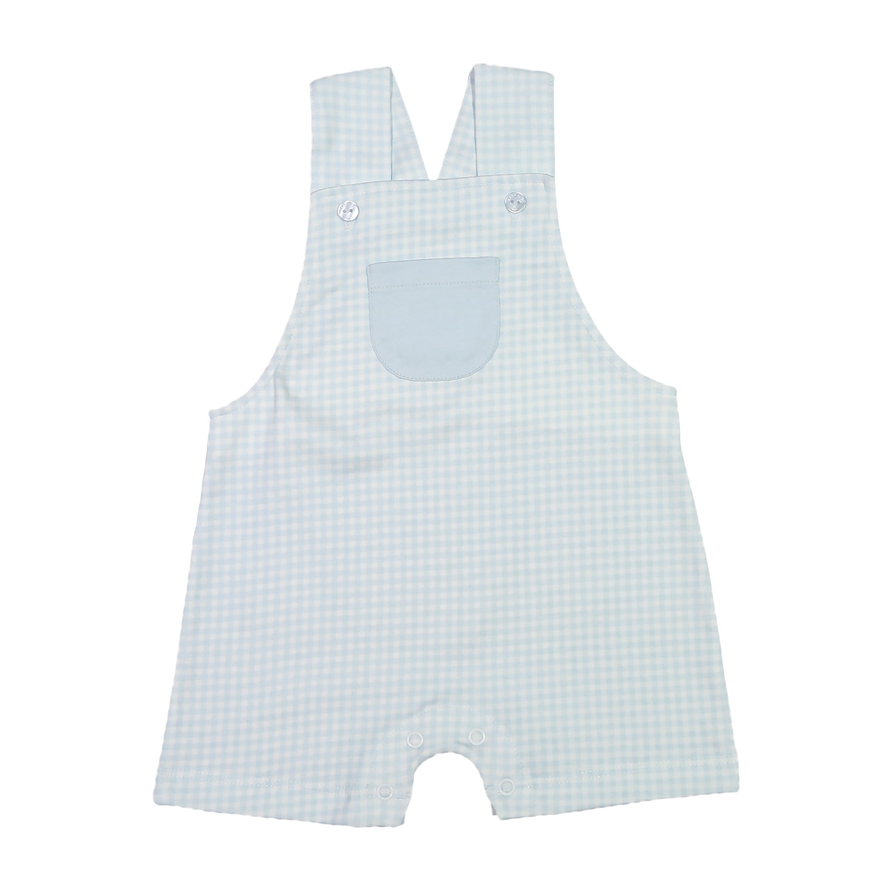 BCL-333 BLUE GINGHAM PIMA OVERALL