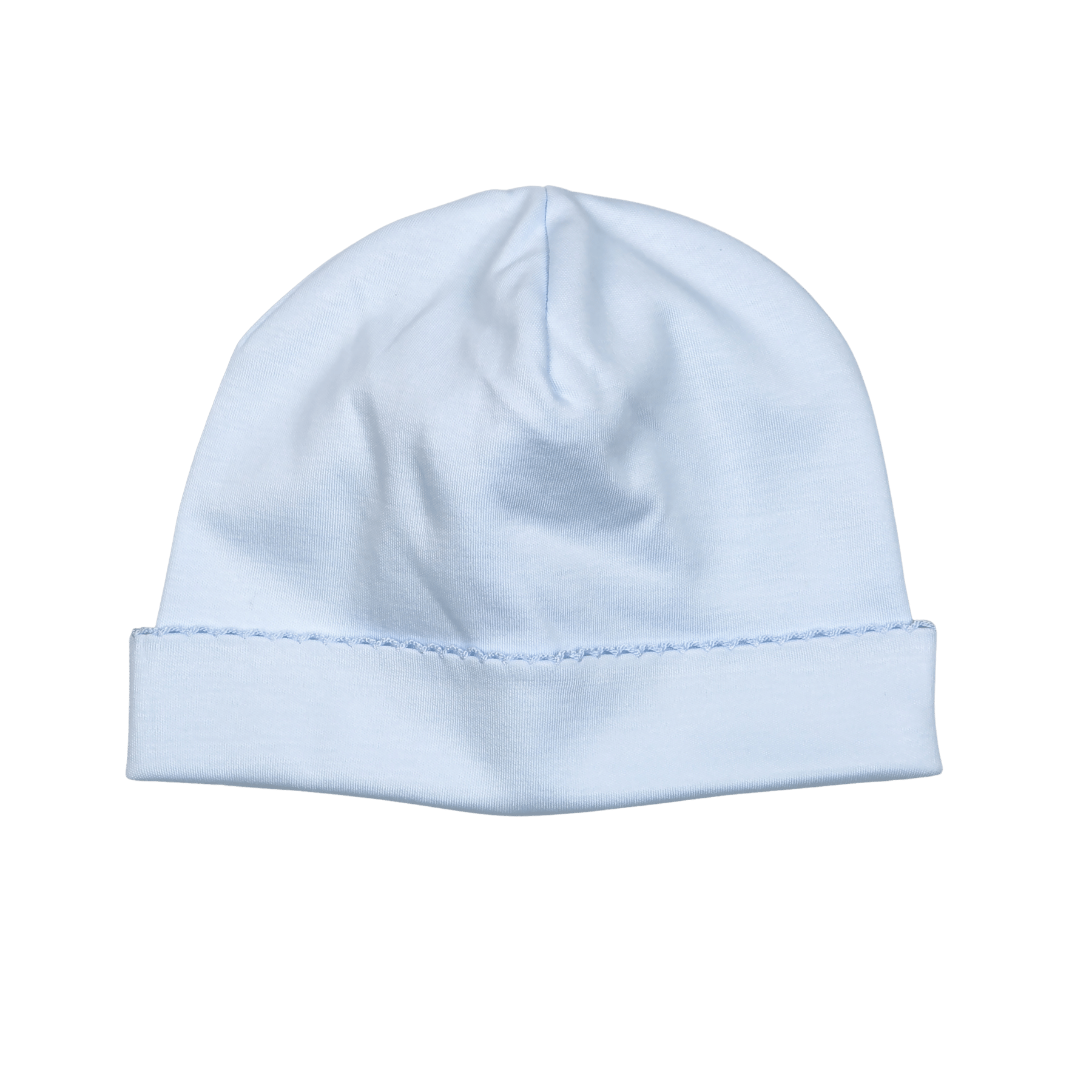 BHB-415 BLUE PIMA BEANIE BLUE TRIM