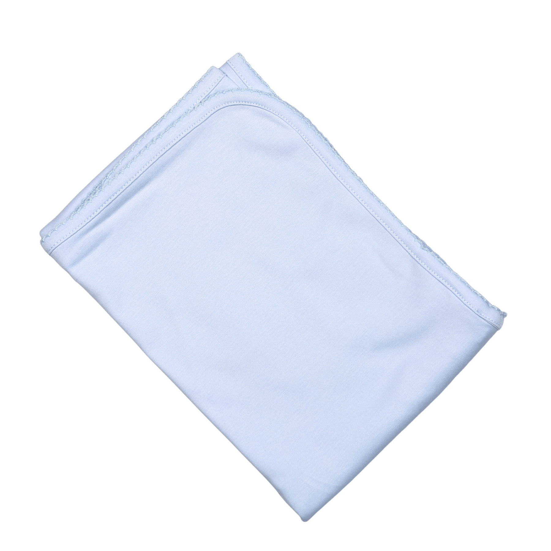 BKB-616 BLUE PIMA RECEIVING BLANKET BLUE TRIM