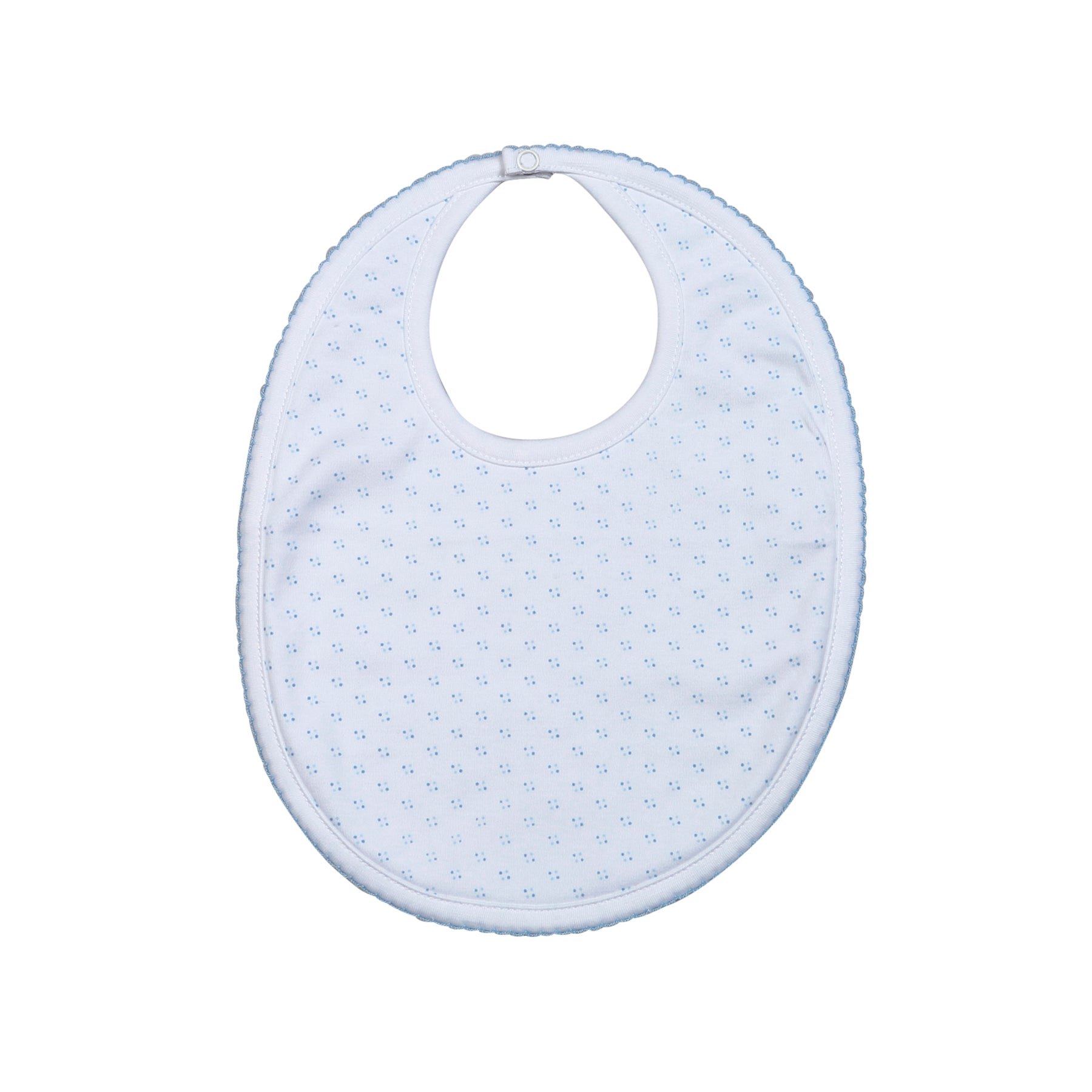 BDB-817 BLUE DOTS PIMA BIB BLUE TRIM