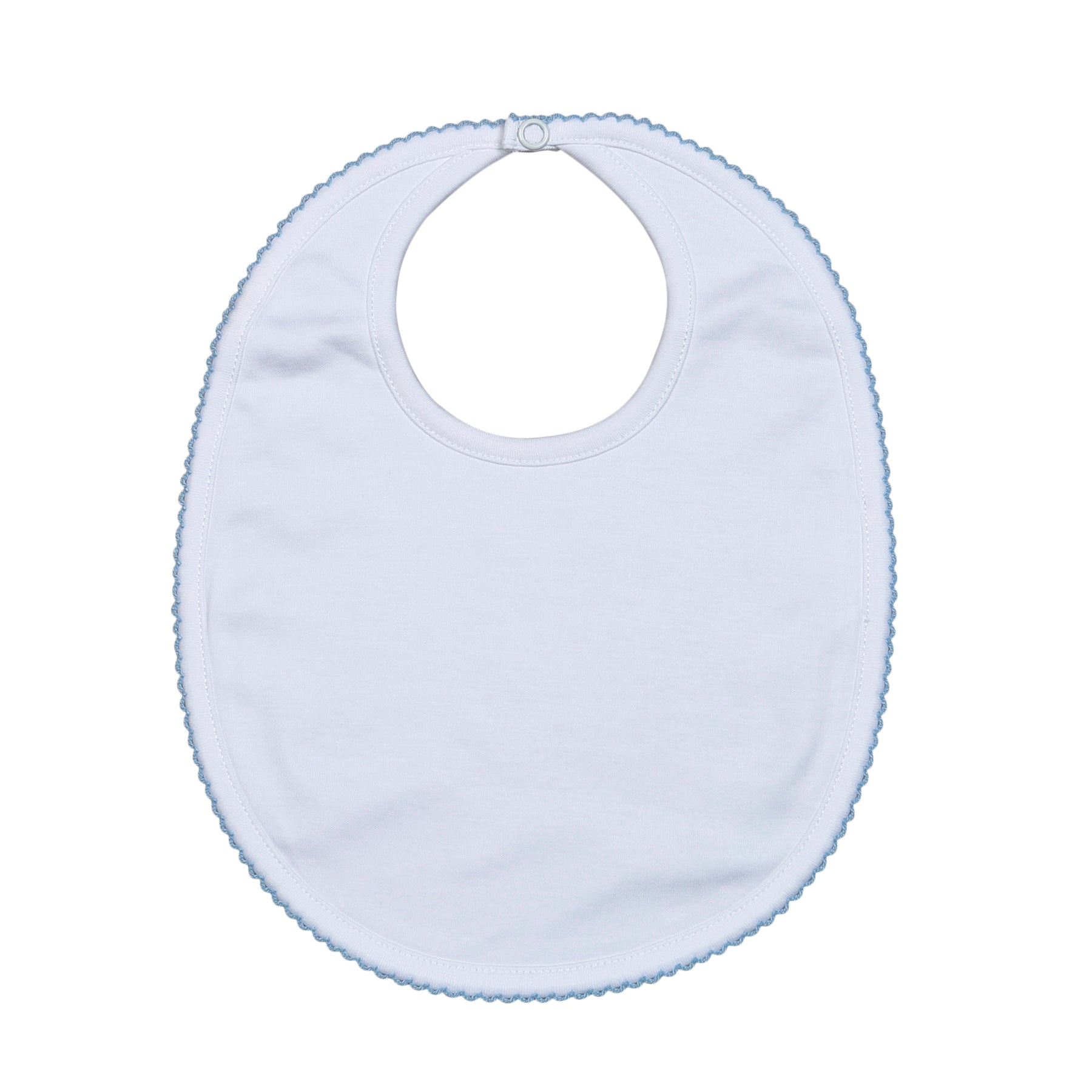 WBB-117 WHITE PIMA BIB BLUE TRIM