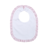 PRW-018 PINK RUFFLE WHITE PIMA BIB