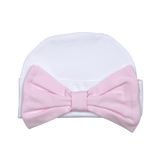 PBW-215 PINK BOW WHITE PIMA BEANIE