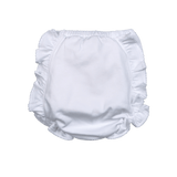 WMD-100 MONOGRAM ME PIMA DIAPER COVER WHITE