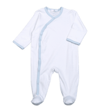 WNB-114 BLUE/WHITE KIMONO PIMA FOOTIE