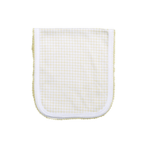 YEL-217 Yellow  Gingham Pima Burping Pad