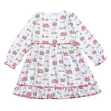 XFG-240 Christmas in the Farm Pima Dress w diaper cover