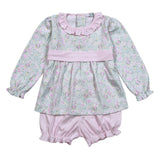 CAF-320 Casey Floral Pima Bloomers set