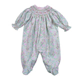 CAF-514 Casey Floral Floral Pima Hand Smk Footie