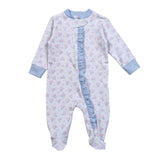 RBO-299 Roses and Bows Pima Zipper Footie