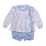 RBO-320 Roses and Bows Pima Bloomers set