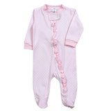 PDS-299 Pink Plaid Pima Zipper Footie