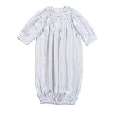 TDO-319 Blue Tiny Dots Pima Hand Smk GOWN