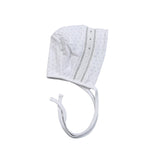 TDO-415 Grey Tiny Dots Pima Hand Smk Bonnet