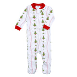 XTR-299 Christmas Trees Pima Zipper Footie