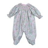 MYA FLORAL HAND SMOCK BISHOP FOOTIE