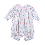 RBO-830 FLORAL HAND SMOCKED BISHOP BUBBLE
