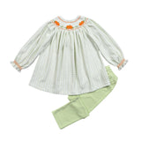 AUT-320 Thanksgiving  Hand Smocked Pima pants set