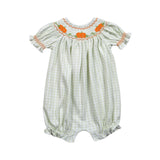 AUT-330 Pumpkins Hand Smocked Pima Hand Smocked Bubble