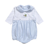 MLR-130 Pink Mallard Duck Hand Embroidered Pima  Bubble