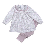 LYN-220 Lyn Purple Floral Pima pants set