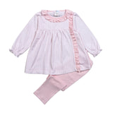 PPD-220 Pink Plaid Pima pants set
