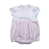 OLIVIA PIMA PINK GINGHAM TWO BUTTON BUBBLE