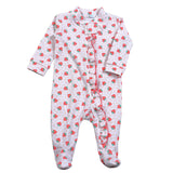 PINK STRAWBERRIES PIMA ZIPPER FOOTIE
