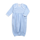 BSG-219 Blue Tiny Stripes Pima Gown