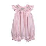 Pink Whales  Hand Smocked Pima Bishop Bubble