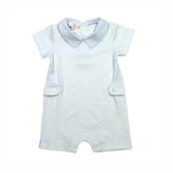 BCL-233 BLUE GINGHAM CLASSIC PLAYSUIT