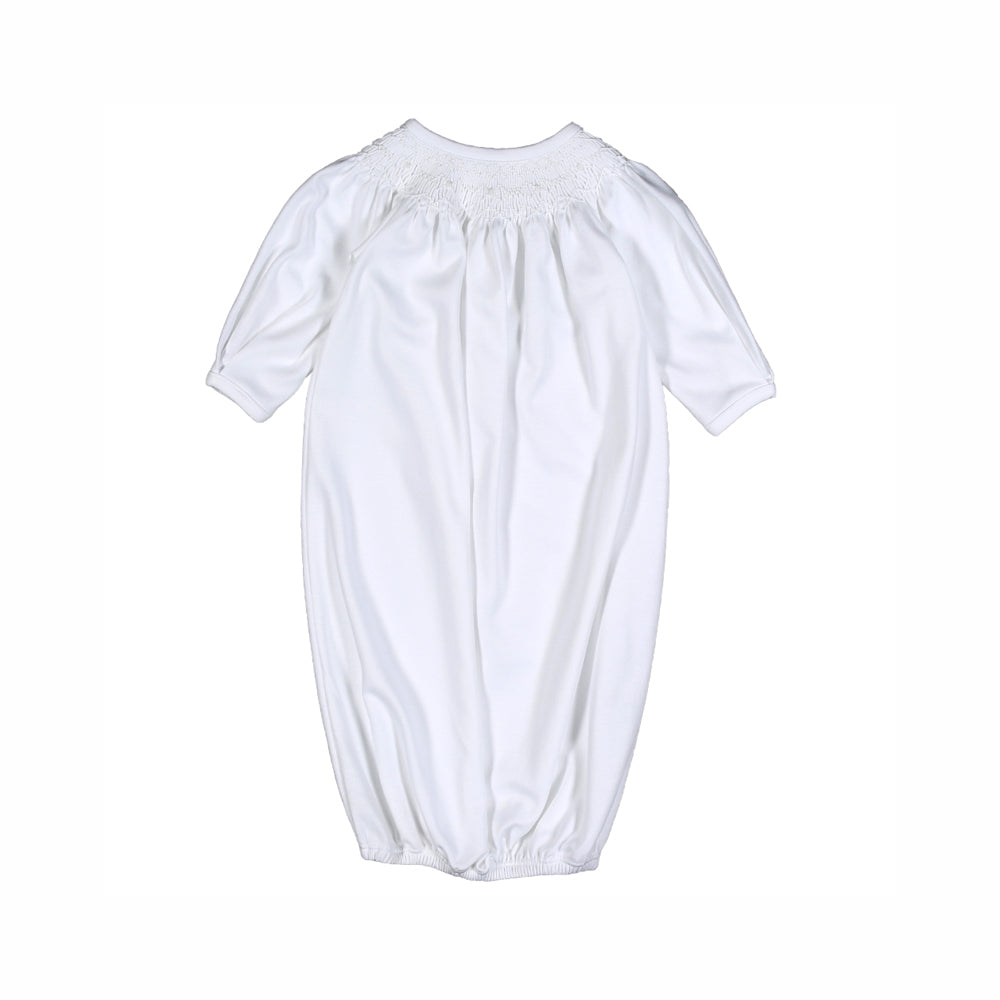 WSM-319 WHITE SMK PIMA BISHOP GOWN