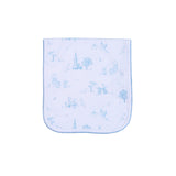 BTI-018 BLUE BABY TOILE PIMA  BURPING PAD