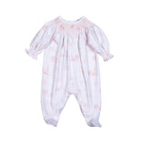 BTI-514 PINK BABY TOILE PIMA HAND SMK FOOTIE